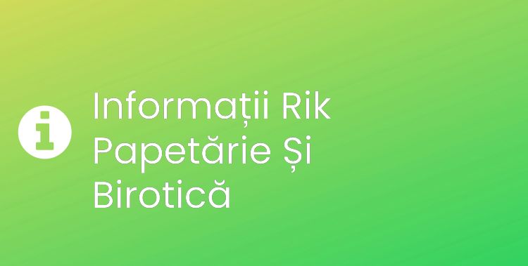 Rik Papetărie Și Birotică Section Header Image